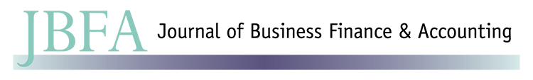 JBFA_Logo Journal of Buisness Finance & Accounting logo
