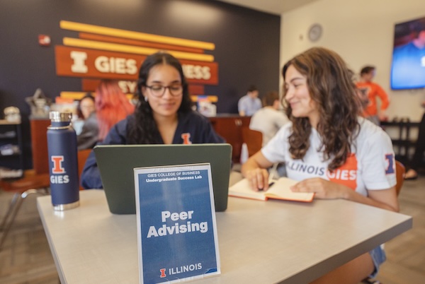 Peer advising Students in the Success Lab participating in peer advising