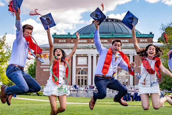 Students Celebrating at Graduation