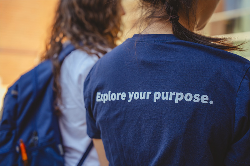 Explore Your Purpose written on shirt