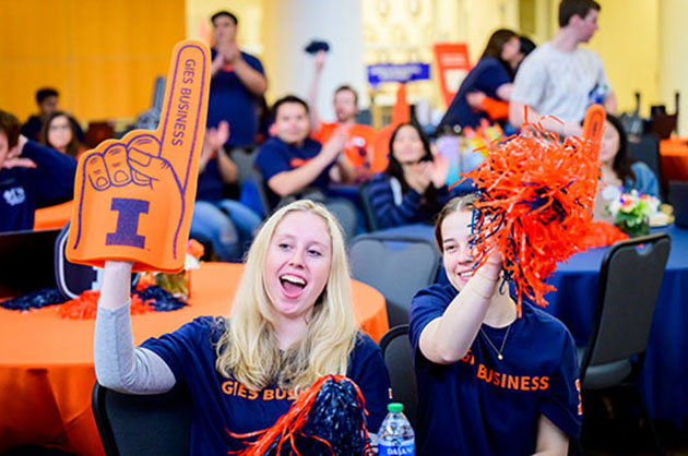 Gies Students Cheering Gies Students Cheering