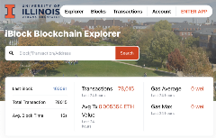 Screenshot of blockchain education tool